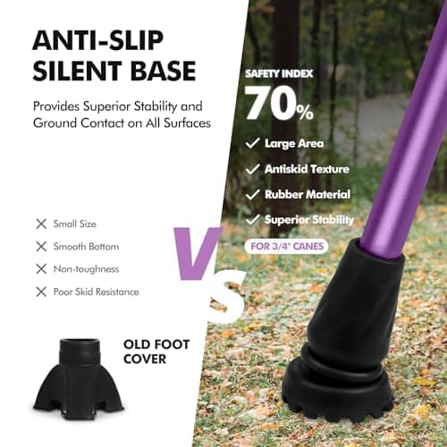 GPTCAMP Walking Cane and Walking Stick for Men Women,Lightweight Folding Canes with Offset Soft Cushioned Handle,Adjustable&Collapsible,Mobility & Leg Surgery Recovery (Purple) 5