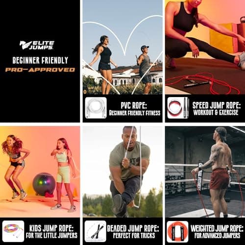 Muay Thai 3.0 Weighted Jump Rope for Men & Women - Professionally Designed for High-Intensity Training | Muay Thai, MMA & Fitness Jump Rope - Full Body Workout Weighted Rope - Black 7