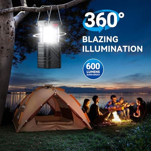 LETMY 4 Pack Camping Lantern, Rechargeable LED Lanterns, Solar Lantern Battery Powered Hurricane Lanterns Flashlight with 3 Powered Ways & USB Cable for Emergency, Power Outage, Hurricane Supplies 7