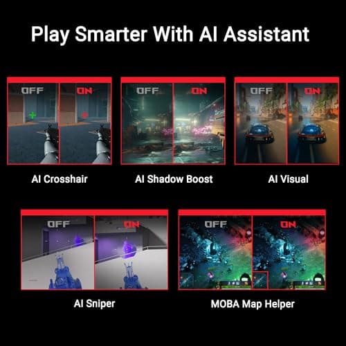 ASUS ROG Swift OLED 27” 1440P Gaming Monitor (PG27AQDP) - WOLED, QHD, 480Hz, 0.03ms, G-SYNC Compatible, Custom Heatsink, AI Assistant, DisplayHDR400 True Black, 99% DCI-P3, True 10-bit, DisplayWidget 6