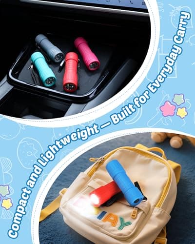 EverBrite 9-LED Flashlight 6-Pack Impact Handheld Torch Assorted Colors with Lanyard 3AAA Battery Included (Hurricane Supplies, Camping, Hiking, Emergency, Hunting) 8