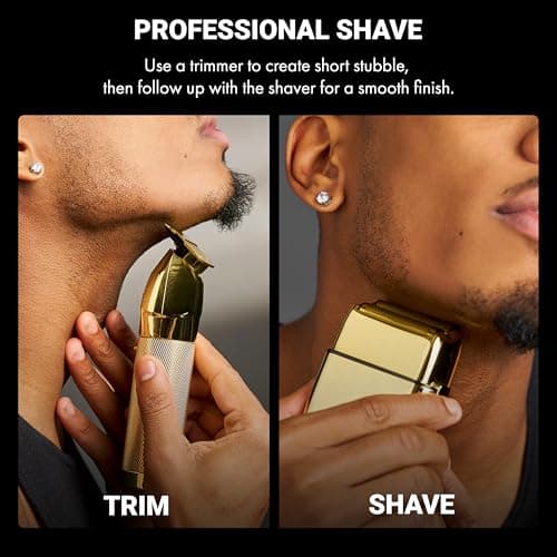 BaBylissPRO Baberology Double Foil Shaver FXFS2G GOLDFX Professional Electric Shaver 6