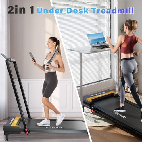 HOWHAI Treadmill with Auto Incline 9%, Walking Pad Treadmills for Home with 2.5HP, Speed 7.6MPH Walking Pad with Handle Bar, Foldable Treadmill, Remote Control and LED Display, Compact for Home Office 8