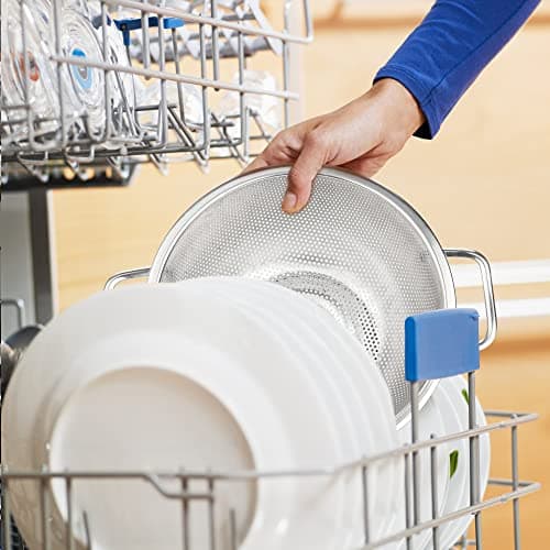 Gulex Colander Stainless Steel 3-Quart, Strainer for Kitchen Food, Dishwasher Safe 6