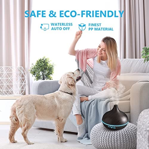 Diffusers for Essential Oils Large Room, 550ml Essential Oil Diffusers with Remote Control, Ultrasonic Oil Diffuser with Timer, 7 Colors Light for Bedroom 7