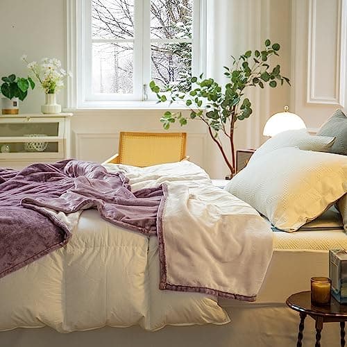 JET'S HOME Heated Blanket King 100"x90" - ETL&FCC Certified Electric Blanket Machine Washable Heating Blanket with 4 Heating Levels 10 Hours Auto-Off Overheating Protection (Purple) 7