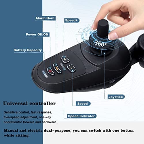 [2025 Model] HNLBFG Electric Wheelchair - All Terrain Lightweight Foldable Power Wheelchairs, Weighs only 36 lbs, Portable Detachable Battery, Motorized Wheelchair for Seniors, Airline Approved (A) 6