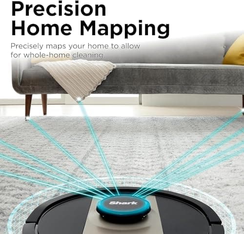 SHARK Shark RV2410WD IQ 2-in-1 Robot Vacuum & Mop with Matrix Clean & Sonic Mopping, Perfect for Pet Hair, Carpets, Hard Floors, Compatible with Alexa, Black/Gold, No Self-Empty Base (Renewed) 5