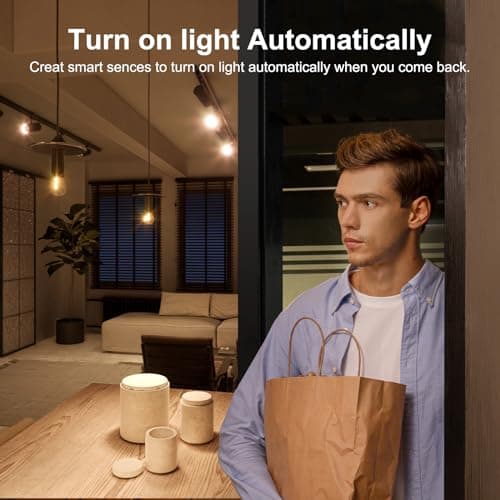 WiFi Motion Sensor, Smart Motion Detector for Home Security, Wireless Motion Sensor App Remote Monitor, Voice Command Compatible with Alexa. 1 Pack 6