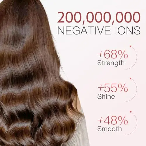 Hair Dryer, [Super Mini] Ionic High-Speed Blow Dryer 110V Travel 200 Million Negative Ions, 110,000RPM Brushless Motor for Home Salon Fast Drying Portable Lightweight, Pink 5