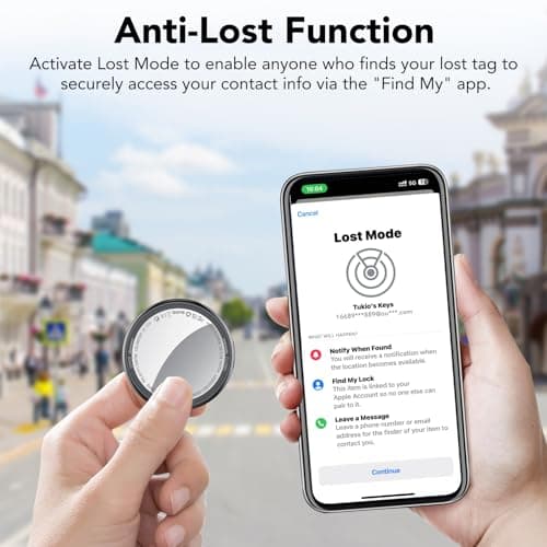 2026 New [Apple MFi Certified] Air Tracker Tags-4 Pack (iOS Only), Tukio Bluetooth Tracker for Apple Find My, Replaceable Battery, Key Finder and Item Locator Smart Tag for Keys, Bag, Luggage and More 6