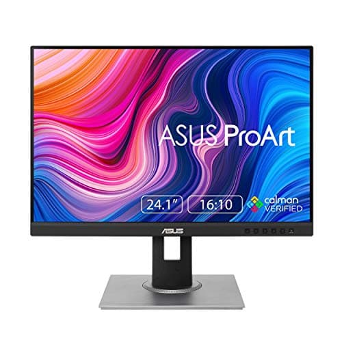 ASUS ProArt 24" Monitor - WUXGA (1920 x 1200), 16:10 Monitor, 100% sRGB/Rec.709 ΔE < 2, IPS, DisplayPort, HDMI, Calman Verified, Anti-Glare, Tilt, Pivot, Swivel, Height Adjustable - PA248QV