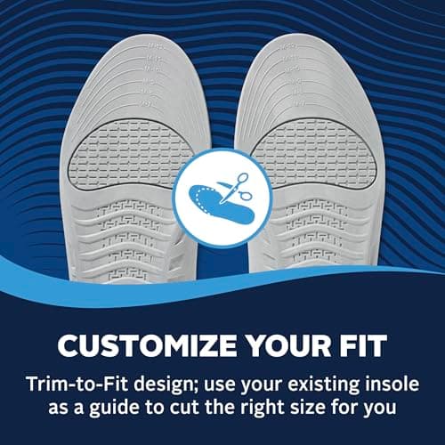 Airplus Ultra Work Memory Plus Shoe Insoles for All Day Comfort and Foot Pain Relief, Mens, Size 7-13 7