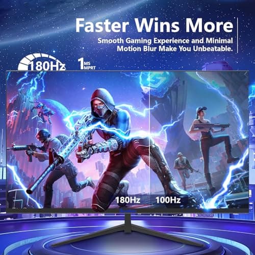 Sealan 27 inch Gaming Monitor 180hz FHD 1080P PC Monitors GTG Vertical with Freesync Eye-Care Technology HDMI, DisplayPort,VA Screen for Gaming Home Office Support Wall Mount Install（100×100mm） 2