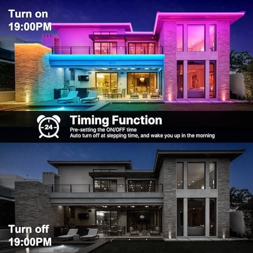 Nexillumi 100ft Waterproof LED Strip Lights with Remote, SMD 5050 Color Changing Music Sync App Control LED Lights for Bedroom, Living Room, Dorms, Room Decor(Strip Lights 50ft x 2) 6