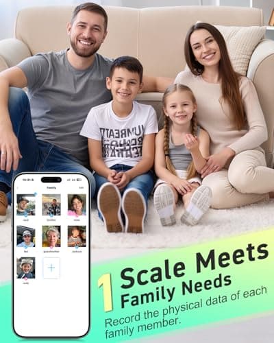 INSMART Body Fat Scale, Smart Scale for Body Weight 0.1lb High Accuracy, Digital Bathroom Weight Scale for BMI, Body Fat, Muscle 17 Body Composition Analyzer Sync with App, LED Display, 400lb, Black 5