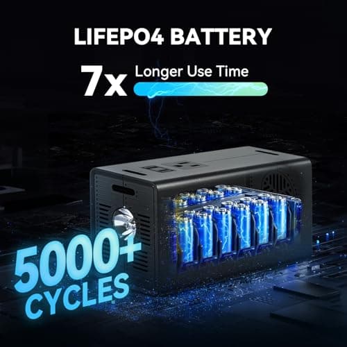 BALDR Portable Power Station 28000mAh, 90Wh LiFePO4 Battery Backup Camping Solar Generator Fast Charging with AC Outlet 150W Peak Power Bank for Home Backup Outdoor Emergency 8