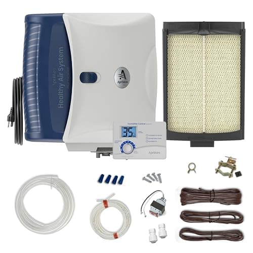 AprilAire 720AKZ Whole-House Fan-Powered Evaporative Humidifier – 21 GPD, Water Saving, Automatic Digital Control, Installation Kit, for up to 6,250 Sq. Ft., Part of the AprilAire Healthy Air System