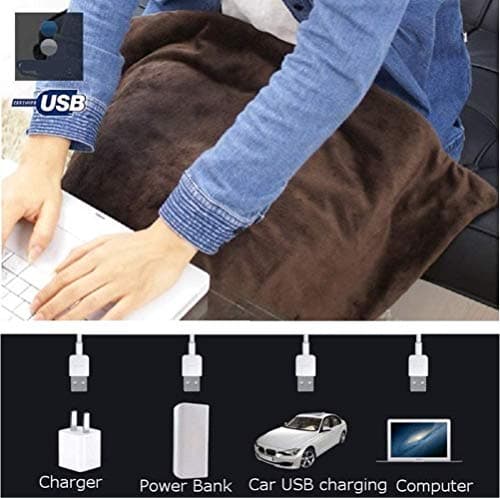 CEBUY USB Electric Blanket, Heated Shawl Throws 5V/2A-3 Heating Levels & 3 Hours Auto Off Scarf Neck Shoulder Blanket (Black) 5