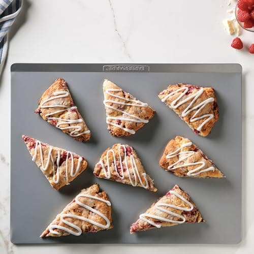Farberware Insulated Bakeware Nonstick Cookie Baking Sheet, 15.5" x 20", Light Gray 8