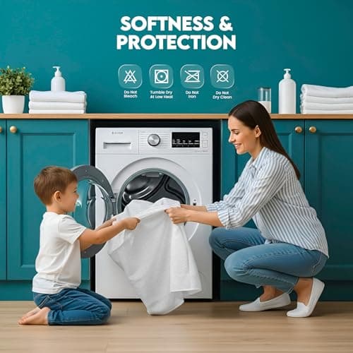 Utopia Bedding Dual Sided Mattress Protector with Waterproof Terry Top and Side Panels Queen Size, Soft and Breathable Mattress Cover, Fitted Style with Stretchable Elastic Pockets 7