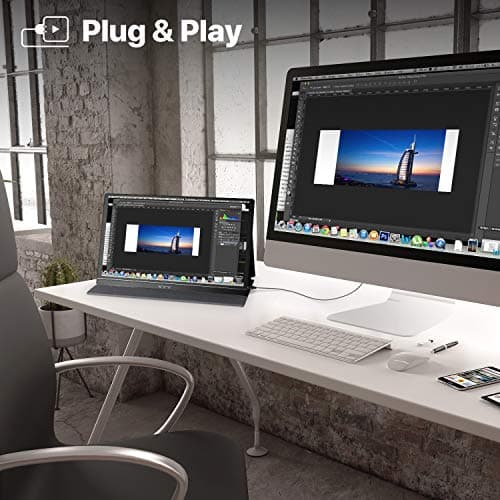 KYY Portable Monitor Latest 15.6'' FHD 1080P USB-C HDMI Laptop Monitor w/Smart Cover Bag & Dual Speakers, External HDR Computer Screen, Travel Gaming Monitor for PC MAC Phone Xbox PS4/5 Switch 9