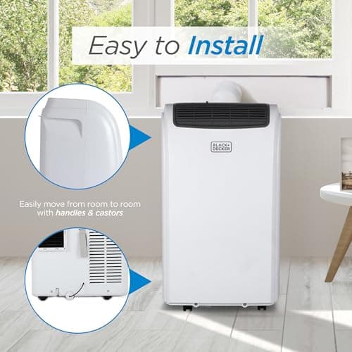 BLACK+DECKER Smart Portable Air Conditioner, 12,000 BTU for Rooms up to 550 Sq. Ft., Smart Portable AC with Follow Me Remote and Window Kit, BPACT12WT, White 8