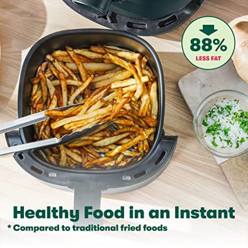 BELLA 2.9QT Manual Air Fryer, No Pre-Heat Needed, No-Oil Frying, Fast Healthy Evenly Cooked Meal Every Time, Removeable Dishwasher Safe Non Stick Pan and Crisping Tray for Easy Clean Up, Matte Black 5