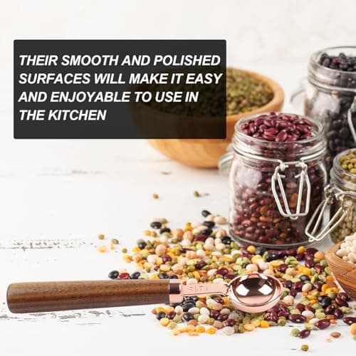 LLMSIX Wooden Coffee Scoop, Long Coffee Scoop for Ground Coffee Teaspoon Scoop with Wooden Long Handle Coffee Measuring Scoop 5ml Coffee Bean Scoop for Tea Milk Sugar (1tbsp, 6.1Inch) 6