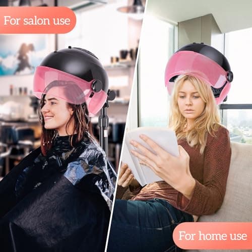 Hooded Hair Dryer, Professional Standing Hair Dryer with Time Settings, Touch Controls and 3 Temperature Modes, Sit Under Hair Dryer Bonnet, Height Adjustable Ionic Hooded Dryer for Home or Salon Use 6