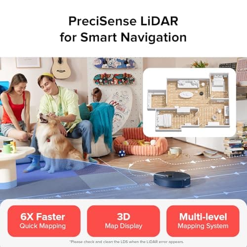 roborock Q5 Pro Robot Vacuum and Mop Combo, 5500Pa Powerful Suction, DuoRoller Brush, LiDAR Navigation, 3D Mapping, Robotic Cleaner for Dirt, Floors, Pet Hair, 240min Runtime, Smart No-Go Zone, Black 5