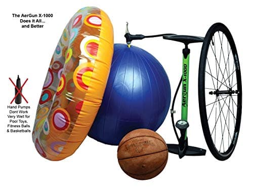 AerGun X-1000 Bike Pump – Unique AerTight Pump Head for Easiest use with Both Presta and Schrader Bicycle Pump Valves – Pressure Gauge – 160 PSI 8