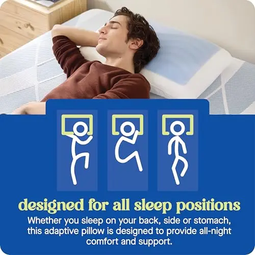 Sealy Dreamlife King Size Memory Foam Cooling Pillow with SealyChill Cooling Gel, Removable Machine-Washable Cover, Made in The USA, White 6