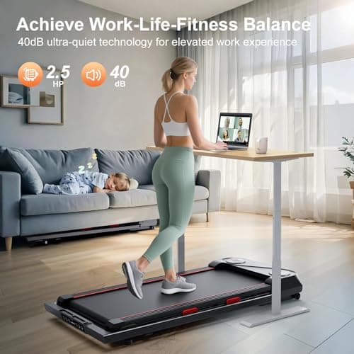 Walking Pad Treadmill with 12% Auto Incline, 2-in-1 Portable Under Desk Treadmill for Home Office, Foldable Walking Pad with Handle Bar, Double Steel Frame, 330 Lbs Capacity, 2.5HP Quiet 5