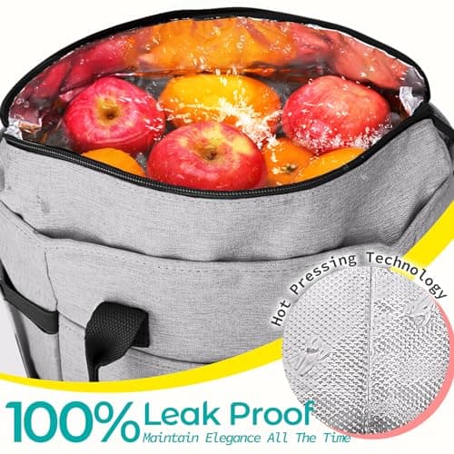 KIPBELIF Cute&Classy Roomy Insulated Lunch Bags for Women - Stylish & Functional Large Tote Adult Lunch Box for Working & Picnic 6