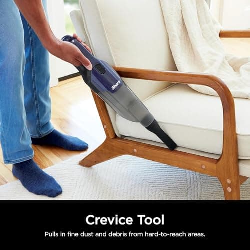 AMAZON RENEWED Shark CH701 Cyclone Handheld Vacuum with PetExtract Hair, 8"" Crevice Tool, HyperVelocity Suction, Navy (Renewed) 5