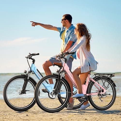 Cybervelo 1000 Peak Electric Bike for Adults,up 80 Miles Removable Battery Ebike, 26" Electric E Bike with 7-Speed,Adult Electric Bicycles for Commute Beach Snow Womens/Man All Terrain 7