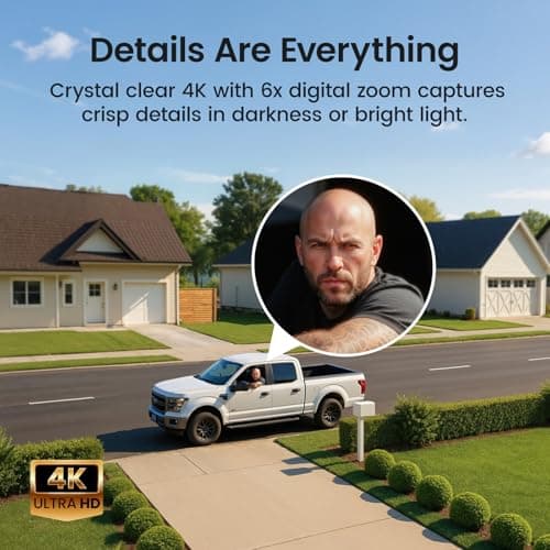 aosu T2 Ultra 4K Solar Security Cameras Wireless Outdoor, 4-Cam Kit, Smart Home Security System with TrueColor Night Vision, AI Recognition&Motion Tracking, 360°Pan&Tilt, Expandable 16TB Local Storage 6