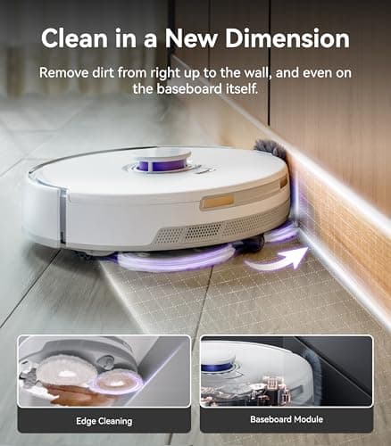 NARWAL Freo Z Ultra Robot Vacuum and Mop Combo, Dual RGB Cameras and Chips, AI Avoidance, 12000Pa Suction, Real-Time Decisions, Adaptive Hot-Water Self Wash & Self Emptying, Pet Hair, Quiet, White 6