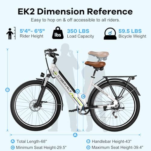 Cybervelo 1000 Peak Electric Bike for Adults,up 80 Miles Removable Battery Ebike, 26" Electric E Bike with 7-Speed,Adult Electric Bicycles for Commute Beach Snow Womens/Man All Terrain 9