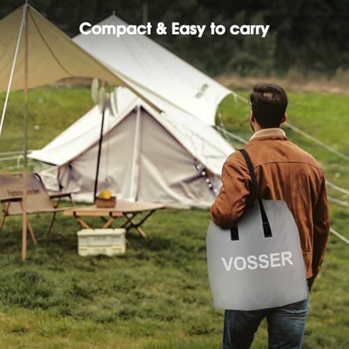 VOSSER Air Mattress Full with Built in Pump,18''Inflatable Mattress of Upgraded Vertical Beams,Self Inflatable/Deflation Blow Up Mattress in 3 Mins,Flocked Top Airbed with Carry Bag for Home, Camping 9