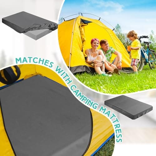 HunnmingRe 2-3 Inch Mattress Topper Cover (Only Cover) Memory Foam Protector Microfiber Memory Foam for Latex Mattress Topper Gel RV(Full 75 x 52 Inch,Dark Gray) 6