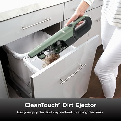 Shark UltraCyclone Pro Cordless Handheld Vacuum, Powerful Suction, Handheld Vacuum for Car & Home, Crevice Tool, Scrubbing Brush, Lightweight, XL Dust Cup, Black/Green, CH901 8