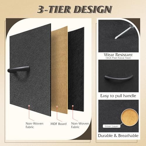 WLIVE 7 Drawer Dresser TV Stand, Entertainment Center, Media Console Table with Metal Frame and Wood Top for TV up to 45 inch, Chest of Drawers for Bedroom, Living Room, Black and Rustic Brown 7