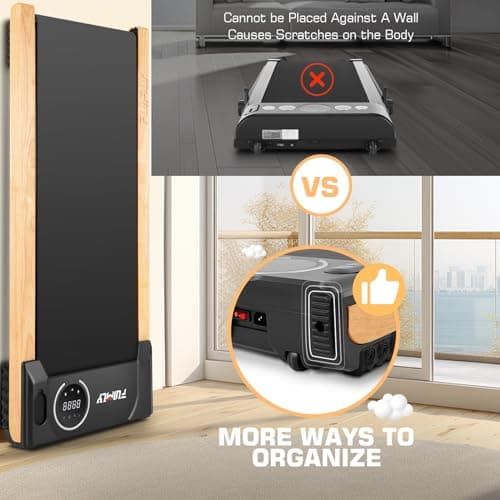 Treadmills for Home,Under Desk Walking Pad Treadmill,2-in-1 Running,Walking & Jogging Portable Running Machine with Remote Control,No Assembly Required,2024 Upgrade 8