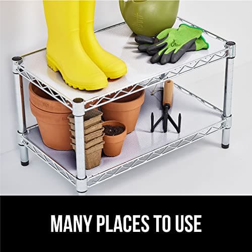 GORILLA GRIP DuraGuard Shelf Liner, Non-Adhesive Cabinet Liners for Kitchen Drawers, Shelves, Refrigerator, Pantry Storage, Bathroom Closet, Durable Waterproof BPA Free Ribbed Plastic, 12x10 Clear 7