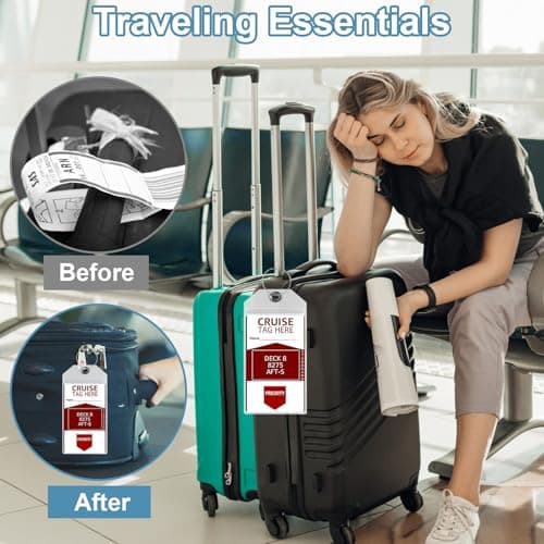 8-Pack Cruise Luggage Tag Holder, Cruise Luggage Tag Holder can be Used for 2025Carnival, NCL, MSC Cruises, and Princess Ships Offer 6