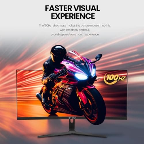 CRUA 30Inch Ultrawide Curved Monitor, 21:9 FHD(2560x1080P) VA Computer Monitor, 120% sRGB 100HZ 1500R PC Monitors Support FreeSync, Wall-Mounted, with HDMI/DP Display Port-Black 5