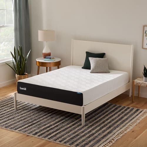 Lucid 10 Inch Memory Foam Mattress - Medium Feel - Infused with Refreshing Bamboo Charcoal and Cooling Gel - Bed in a Box - Temperature Regulating - Pressure Relief - Breathable - Queen Size 9