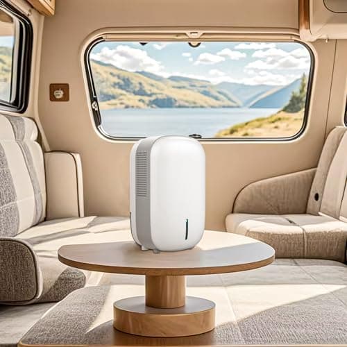Bangnics Mini Dehumidifier for Small Bathroom. Quiet. Auto Shut-OFF. Power Off Memory. Electric Dehumidifier for Small Space. Good for Bathroom Basement Bedroom Closet Safe Pantry RV Camper Yacht 5
